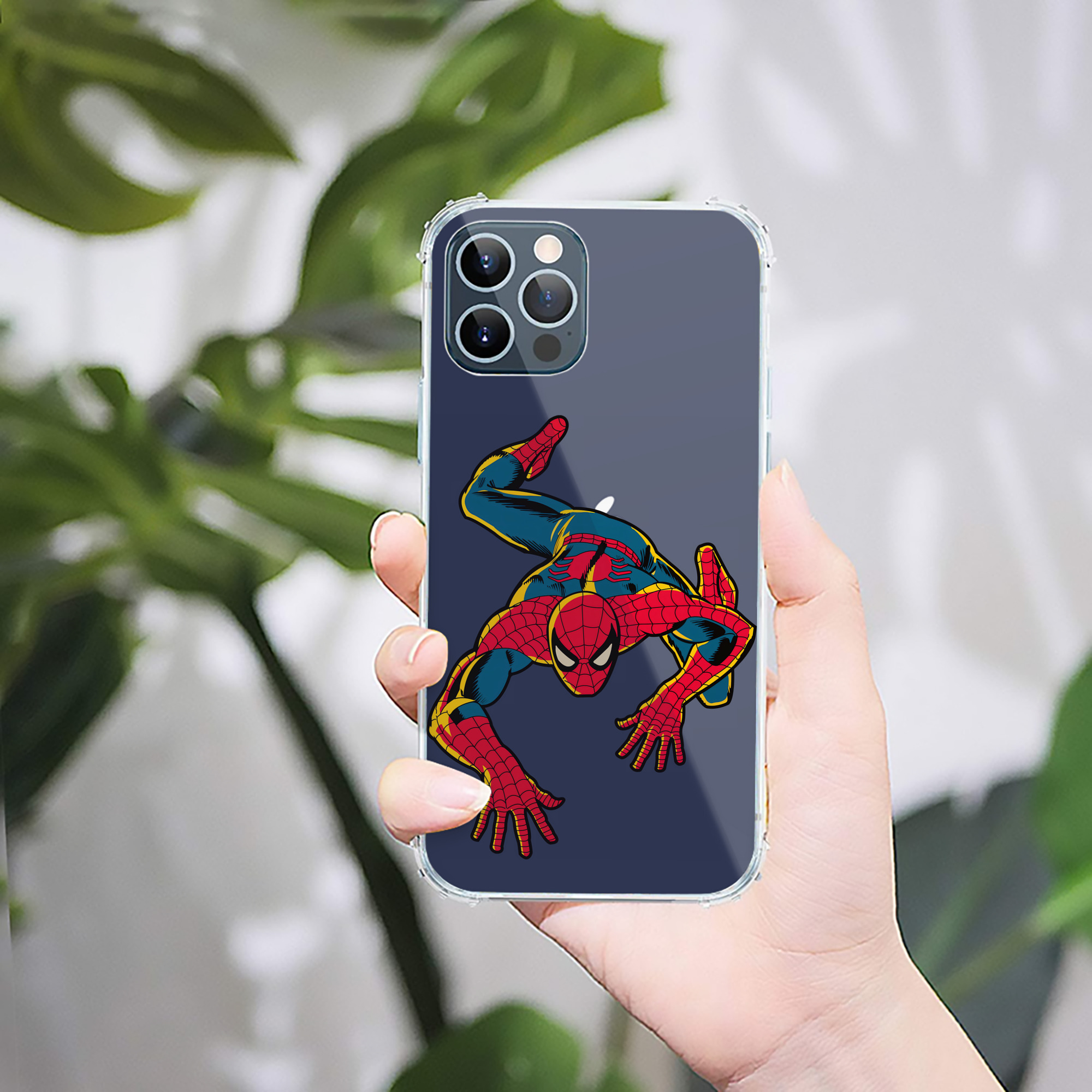 （画像用） Spider Man スパイダーマン 【iPhone 12シリーズ対応】透明スマホケース（クリアソフトケース）